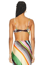 Christopher John Rogers Twist Front Bralette in Sesame Multi, view 3, click to view large image.