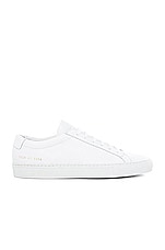 Common Projects Original Leather Achilles Low in White, view 1, click to view large image.