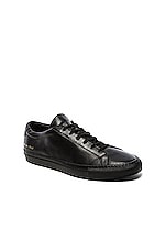 Common Projects Original Leather Achilles Low in Black, view 2, click to view large image.