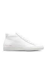 Common Projects Original Leather Achilles Mid in White, view 1, click to view large image.