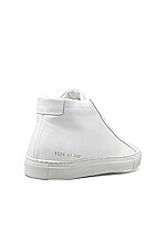 Common Projects Original Leather Achilles Mid in White, view 4, click to view large image.
