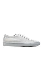 Common Projects Original Leather Achilles Low in Grey, view 1, click to view large image.
