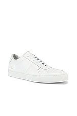Common Projects Leather BBall Low in White, view 2, click to view large image.