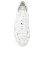 Common Projects Leather BBall Low in White, view 4, click to view large image.