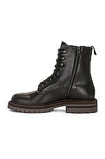 Common Projects Leather Winter Combat Boots in Black, view 5, click to view large image.