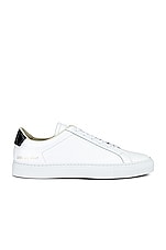 Common Projects Retro Low in White/Black, view 1, click to view large image.