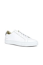 Common Projects Retro Low in White/Black, view 2, click to view large image.