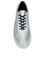 Common Projects Bball Classic Sneaker in Silver, view 4, click to view large image.