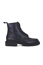 Common Projects Combat Boot in Black, view 1, click to view large image.