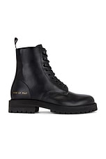 Common Projects Combat Boot in Black, view 1, click to view large image.