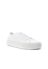 Common Projects Leather Tournament Low Super in White, view 2, click to view large image.