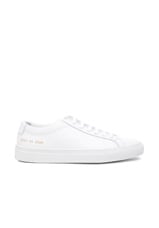 Common Projects Leather Original Achilles Low in White, view 1, click to view large image.