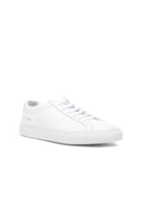 Common Projects Leather Original Achilles Low in White, view 2, click to view large image.