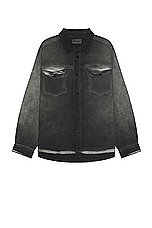 COTTON CITIZEN Overshirt in Black Dip, view 1, click to view large image.