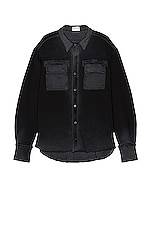 COTTON CITIZEN Bronx Button Down in Vintage Black, view 1, click to view large image.