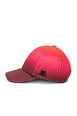 Courreges Signature Cap In Gradient Sunset in Gradient Sunset, view 2, click to view large image.