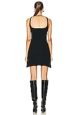 Courreges Lingerie Crepe Jersey Mini Dress in Black, view 4, click to view large image.