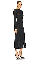Courreges Tube 2nd Skin Long Dress in Black, view 2, click to view large image.