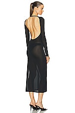 Courreges Tube 2nd Skin Long Dress in Black, view 4, click to view large image.