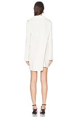 Courreges Twist Cotton Polo Dress in Natural, view 4, click to view large image.