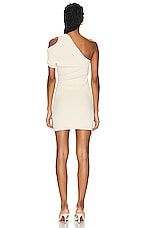 Courreges Twist Sponge Jersey Dress in Off White, view 4, click to view large image.