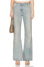Courreges Relax Denim Bootcut in Light Blue Wash, view 1, click to view large image.