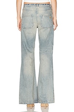 Courreges Relax Denim Bootcut in Light Blue Wash, view 3, click to view large image.