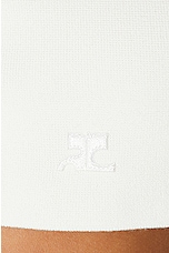 Courreges Milano Knit Cropped Cardigan in Heritage White, view 5, click to view large image.