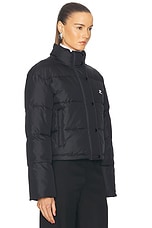 Courreges Nylon Puffer Jacket in Black, view 3, click to view large image.