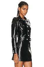 Courreges Vinyl Jacket in Black, view 2, click to view large image.