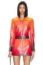Courreges Vinyl Jacket in Gradient Sunset, view 1, click to view large image.
