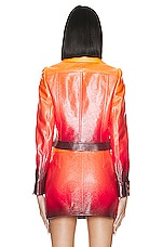 Courreges Vinyl Jacket in Gradient Sunset, view 3, click to view large image.
