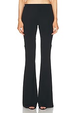 Courreges Ellipse Zip Crepe Jersey Bootcut Pant in Black, view 2, click to view large image.