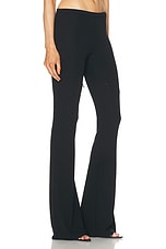 Courreges Ellipse Zip Crepe Jersey Bootcut Pant in Black, view 3, click to view large image.