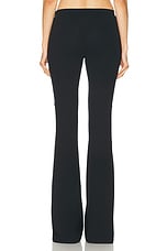 Courreges Ellipse Zip Crepe Jersey Bootcut Pant in Black, view 4, click to view large image.