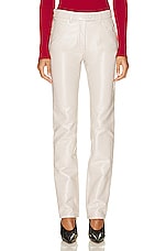 Courreges 5 Pocket Vinyl Pant in Mastic Grey, view 1, click to view large image.
