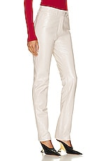 Courreges 5 Pocket Vinyl Pant in Mastic Grey, view 2, click to view large image.