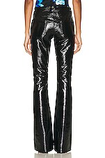 Courreges Vinyl Zip Pant in Black, view 3, click to view large image.
