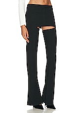 Courreges Chaps Wool Pant in Black, view 2, click to view large image.