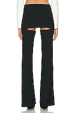 Courreges Chaps Wool Pant in Black, view 3, click to view large image.