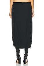 Courreges Tracksuit Interlock Long Skirt in Black, view 3, click to view large image.