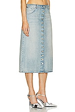 Courreges Multiflex Skirt in Light Blue Wash, view 2, click to view large image.