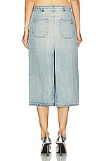Courreges Multiflex Skirt in Light Blue Wash, view 3, click to view large image.