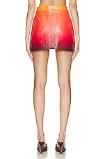 Courreges Vinyl Skirt in Gradient Sunset, view 3, click to view large image.