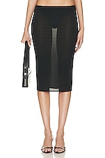 Courreges 2nd Skin Tube Skirt in Black, view 1, click to view large image.