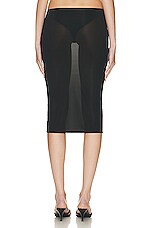 Courreges 2nd Skin Tube Skirt in Black, view 3, click to view large image.