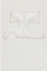 Courreges Circle Neckline Milano Tank Top in Heritage White, view 5, click to view large image.