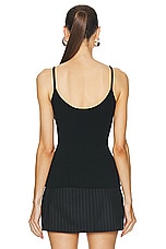 Courreges Reedition Knit Tank Top in Black, view 3, click to view large image.