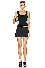Courreges Reedition Knit Tank Top in Black, view 4, click to view large image.