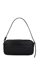 Courreges Ac Leather Baguette Bag in Black, view 3, click to view large image.